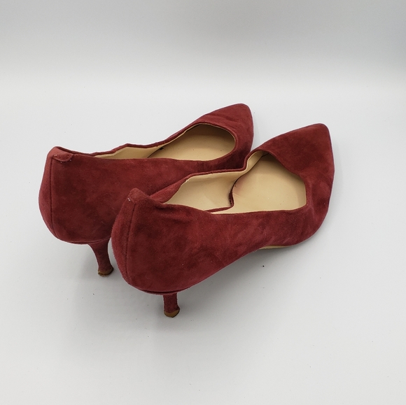 Nine west Ezra pointy toe leather red pumps heels - Picture 15 of 15
